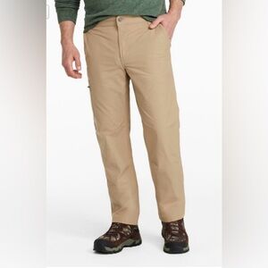 L.L. Bean Men's Khaki Flannel Lined Relaxed Straight Leg Pants 
SIZE 32X32
